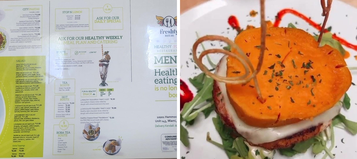 Freshty Route 305 Menu